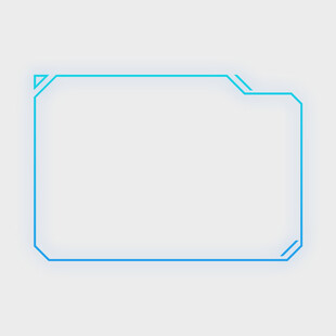 蓝色科技感边框图形