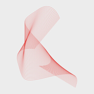 红色线条抽象艺术图形