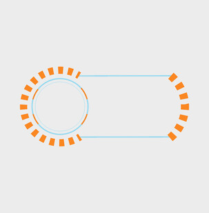 橙色进度条加载动画元素