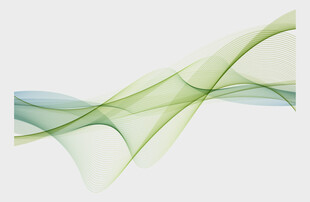 飘逸动感绿色线条背景图