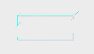 简约蓝色线条边框图形