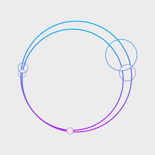 渐变环形线条抽象图案