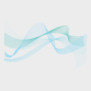 灵动蓝绿渐变波浪线条图