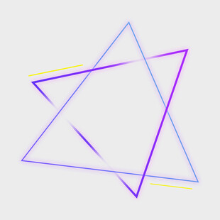 彩色线条交织的几何星形