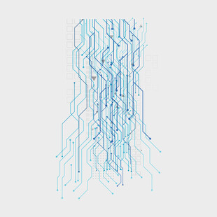 抽象线条构成的科技感图形