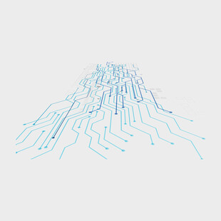 科技感线条构成的抽象山峰