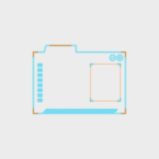 简约线条勾勒的几何图形