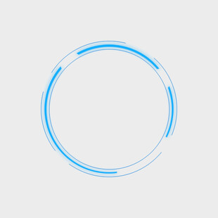 蓝色线条环形科技元素