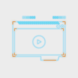 简约视频播放界面图标