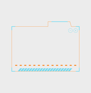 简约线条文件夹图标设计
