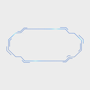 蓝线条边框装饰图案