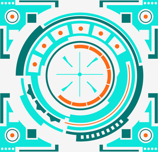 科技风圆形界面元素图案