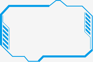 蓝色科技风边框设计元素