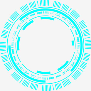 蓝绿色科技感环形图案