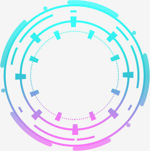 渐变环形科技感装饰图案