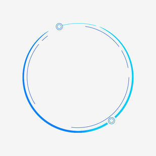 蓝色渐变线条圆形边框