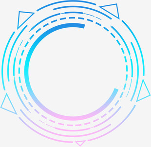 渐变环形几何图案设计
