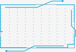 蓝色简约边框设计模板
