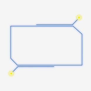 蓝色边框图形设计元素