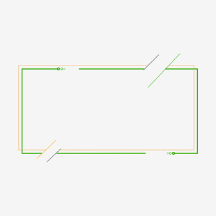 简约绿色边框装饰图案