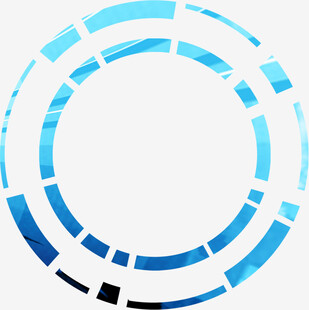 蓝色环形科技感图案元素
