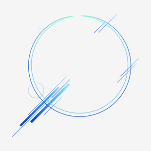 简约线条圆形科技风图案