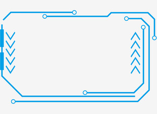 蓝色几何线条边框图案