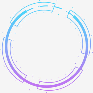 科技感渐变环形边框元素