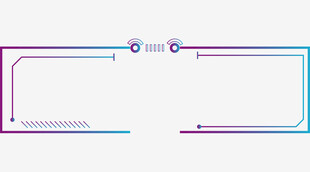 彩色线条边框设计元素