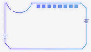 简约线条绘制的芯片轮廓