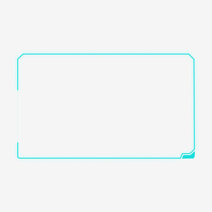 蓝色简约边框图形元素