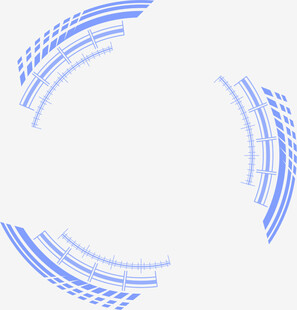 蓝色线条弧形图案设计