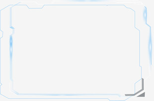 蓝色边框科技风空白框架