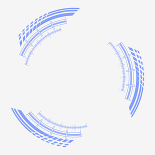 蓝色轮胎痕迹抽象图案