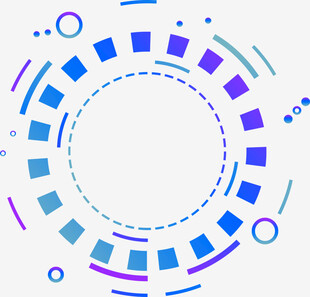 蓝紫色几何环形装饰图案