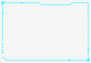 蓝色科技风边框设计元素