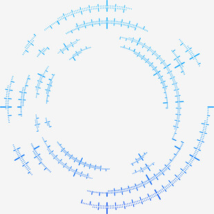 蓝色环形线条抽象图案