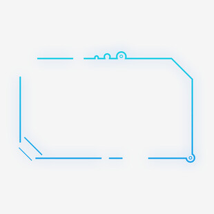 简约蓝色线条边框图形