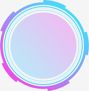 炫彩渐变环形科技风图案