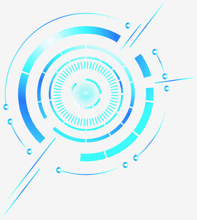 科技感蓝色环形抽象图案