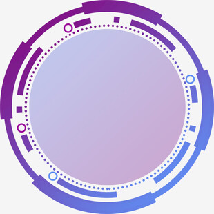 科技感圆形边框设计元素