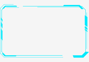 蓝色科技风边框设计元素