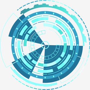 科技感环形数据图表元素