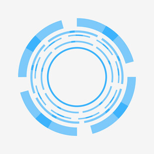 蓝色环形科技感图案