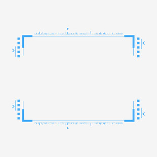 蓝色简约边框设计元素