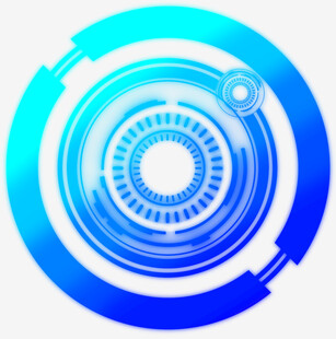 科技感蓝色环形抽象图案