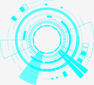 科技感蓝色圆形抽象背景图