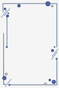 简约蓝色几何边框背景图