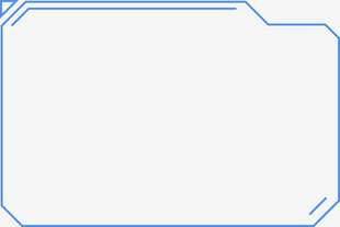 蓝色简约边框空白图形
