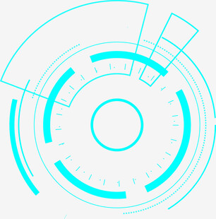 科技感蓝色环形界面元素
